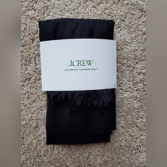 JCrew Lightweight Cashmere Wrap, one size, black - Picture 1 of 5